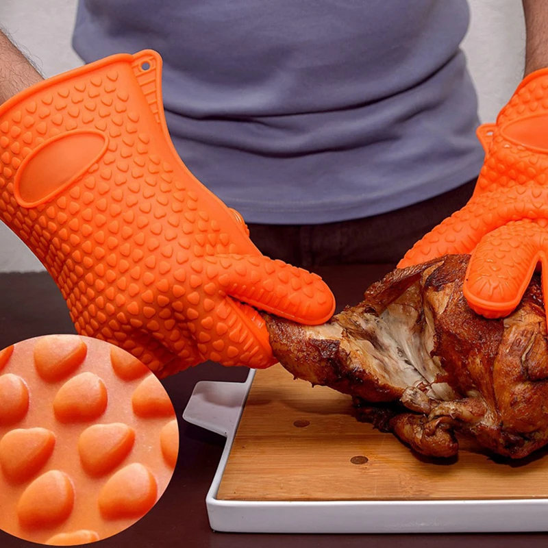 บาร์บีคิวซิลิโคนย่างถุงมือถุงม - Oven Mitt Silicone บทวิจารณ์และราคา