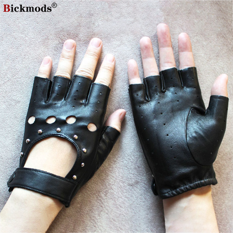 ถุงมือหนังแบบครึ่งนิ้วสำหรับผู - Leather Driving Glove บทวิจารณ์และราคา