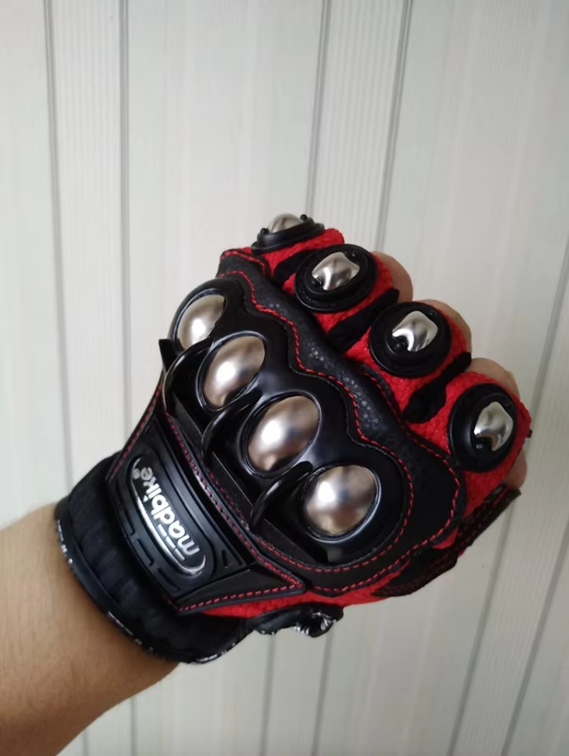 ถุงมือยุทธวิธี เหล็กนิรภัย อุป - Motorcycle Glove Knuckle บทวิจารณ์และราคา