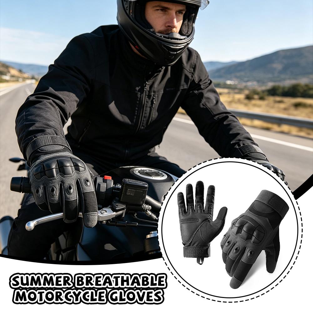 ถุงมือมอเตอร์ไซค์ฤดูร้อนแบบเต็ - Motorcycle Glove Knuckle บทวิจารณ์และราคา