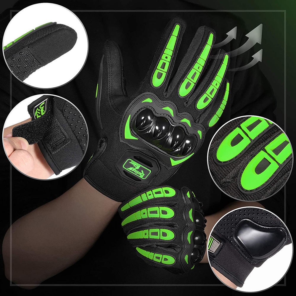 ถุงมือมอเตอร์ไซค์มืออาชีพ ระบา - Motorcycle Glove Knuckle บทวิจารณ์และราคา