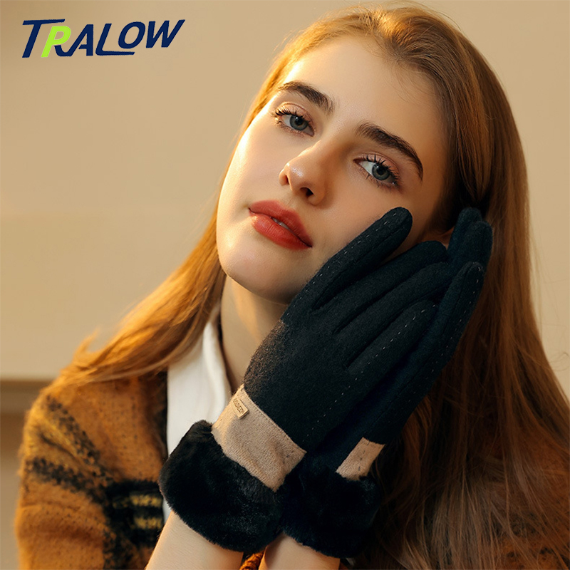 ถุงมือถักหน้าหนาวสำหรับผู้หญิง - Wool Glove Lined บทวิจารณ์และราคา