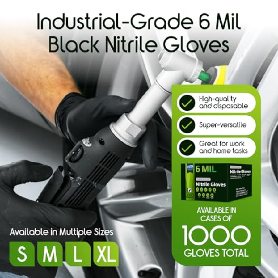 ถุงมือไนไตรล์สีดำแบบยืดได้ Ins - Nitrile Mechanic Glove บทวิจารณ์และราคา
