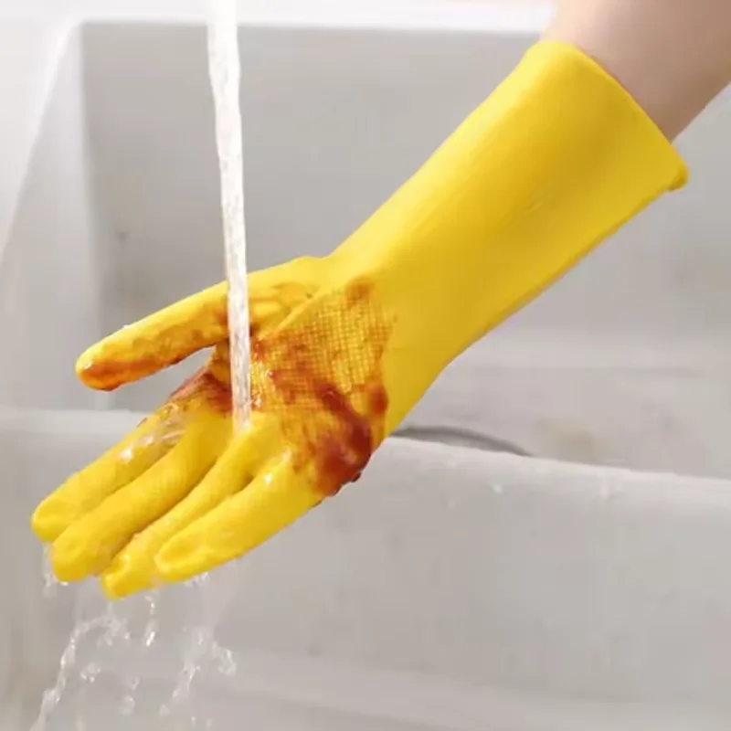 ถุงมือทำความสะอาดงานบ้าน 1-10  - Dish Glove Rubber บทวิจารณ์และราคา