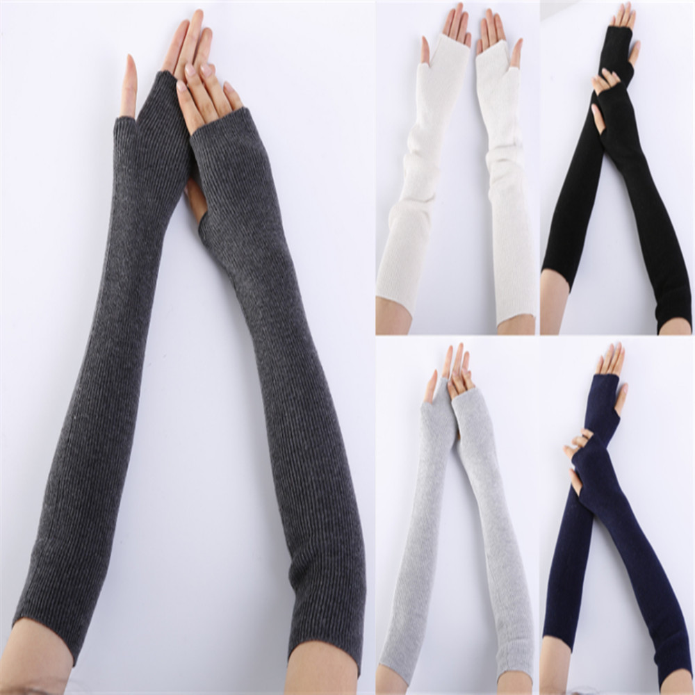 Unisex ผู้ชายผู้หญิง Fingerles - Fingerless Glove Knit บทวิจารณ์และราคา