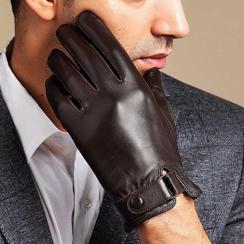 2024 ชายSheepskinถุงมือหนังแฟช - Leather Driving Glove บทวิจารณ์และราคา