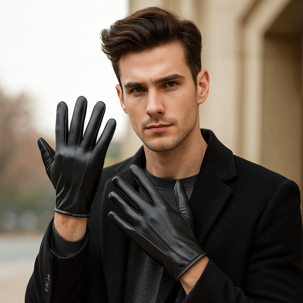แฟชั่นถุงมือขับรถสีดำพังค์ คูล - Leather Driving Glove บทวิจารณ์และราคา