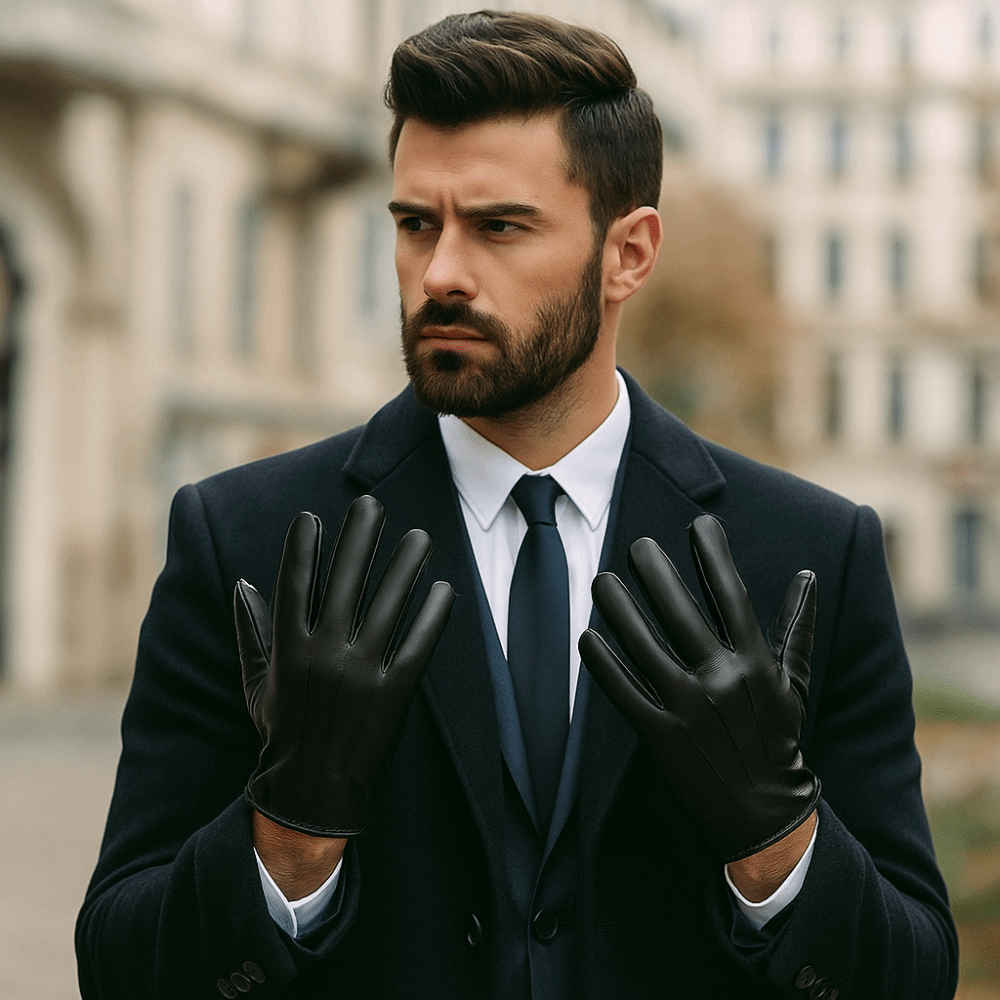 แฟชั่นถุงมือขับรถสีดำพังค์ คูล - Leather Driving Glove บทวิจารณ์และราคา