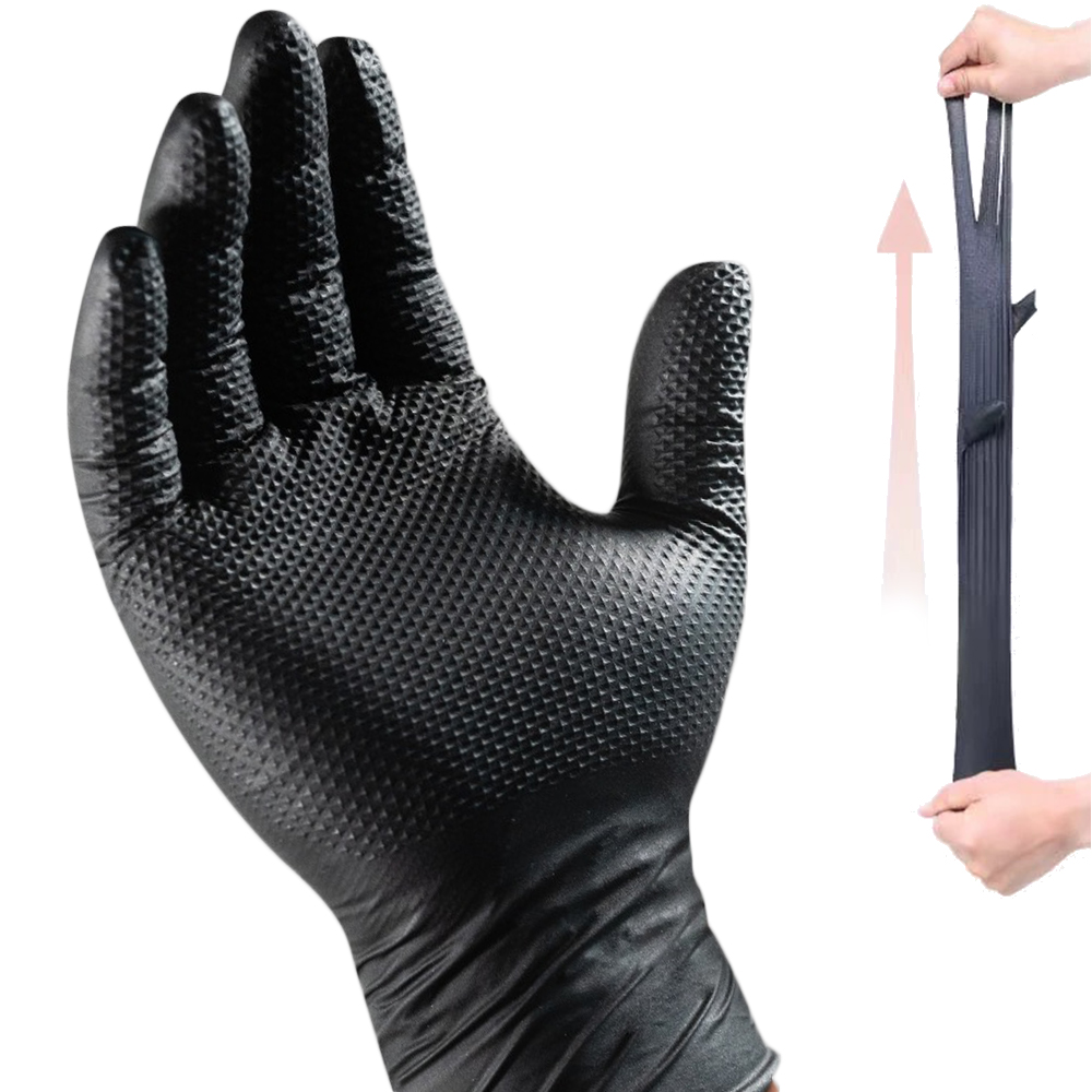 ถุงมือไนไตรล์แบบหนาพิเศษ 8 มิล - Nitrile Mechanic Glove บทวิจารณ์และราคา