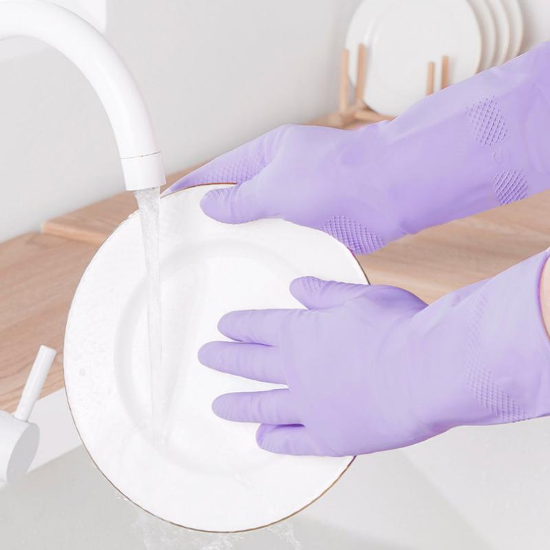 1 คู่ถุงมือยางทำความสะอาดในครั - Dish Glove Rubber บทวิจารณ์และราคา