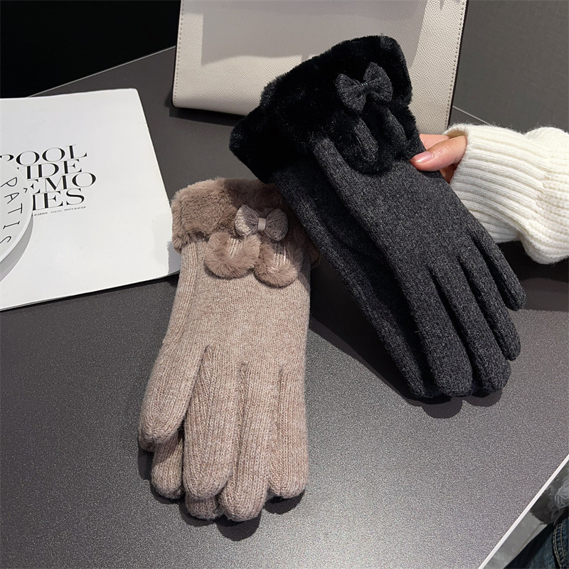 ถุงมือผู้หญิง ผ้าขนสัตว์บุซับใ - Wool Glove Lined บทวิจารณ์และราคา