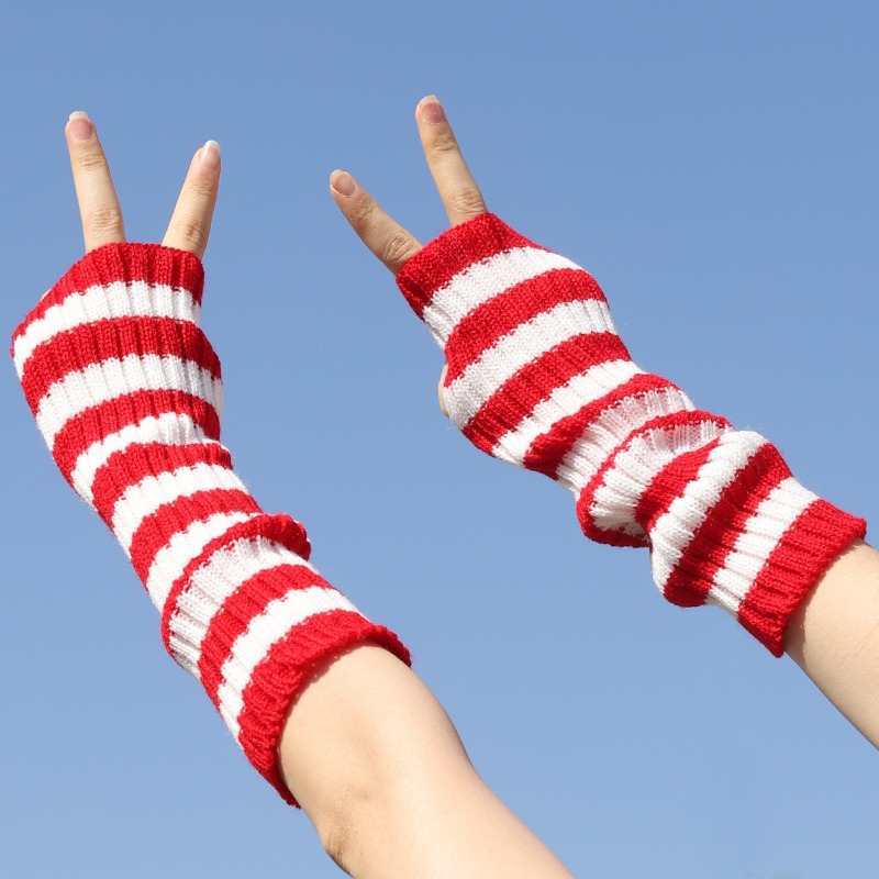 ผู้หญิงถัก Fingerless แขนแขนสไ - Fingerless Glove Knit บทวิจารณ์และราคา
