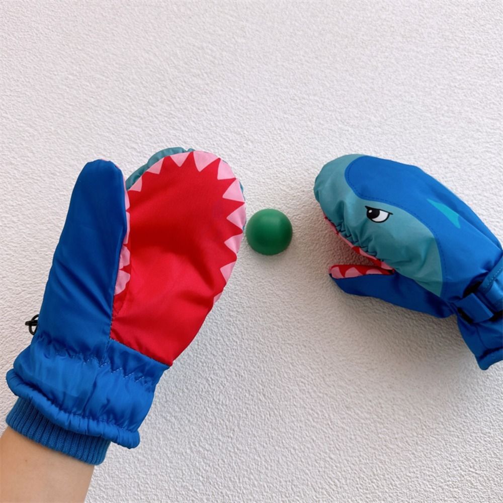 การ์ตูนเด็กถุงมือสกีลายฉลามอบอ - Ski Glove Waterproof บทวิจารณ์และราคา