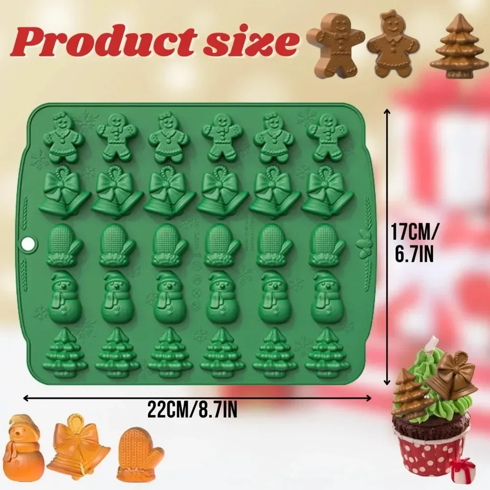 คริสต์มาสซิลิโคนช็อกโกแลตแม่พิ - Oven Mitt Silicone บทวิจารณ์และราคา