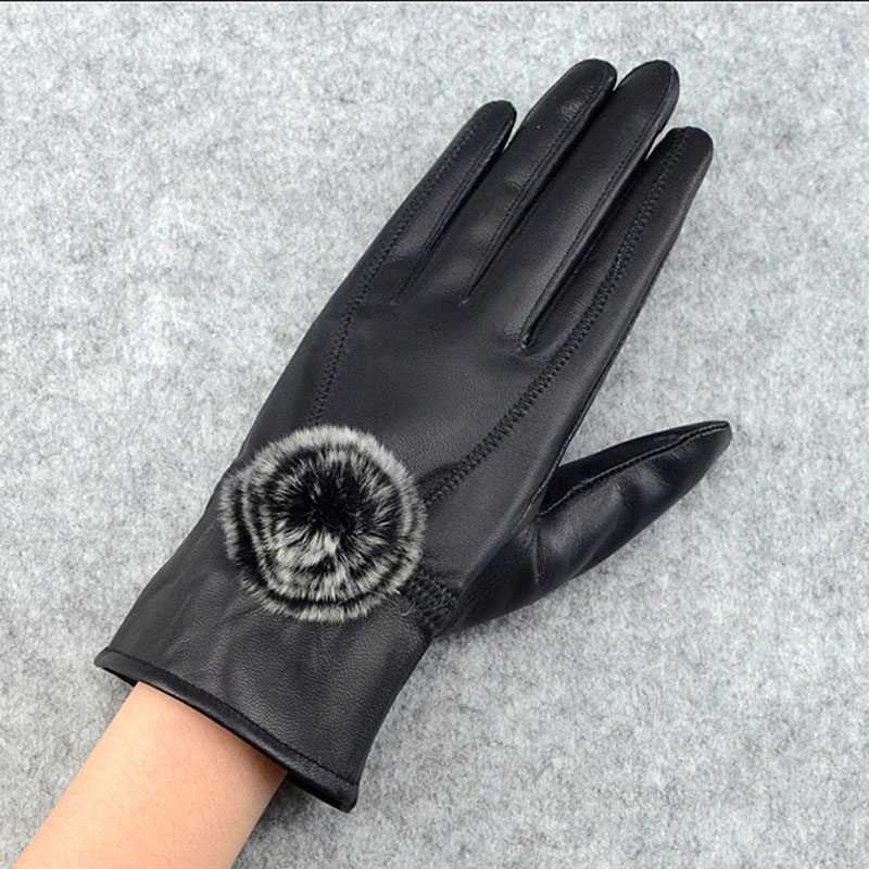 ผู้หญิงฤดูหนาวถุงมือหนังที่มีข - Wool Glove Lined บทวิจารณ์และราคา