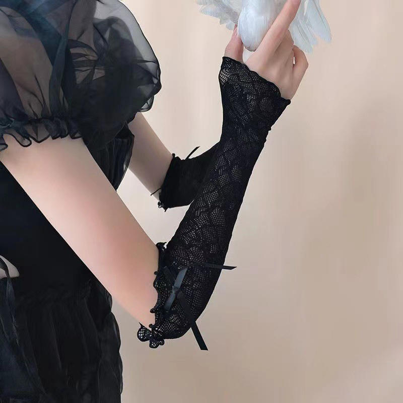 ถุงมือตาข่ายลูกไม้ยาวสำหรับฤดู - Fingerless Glove Knit บทวิจารณ์และราคา