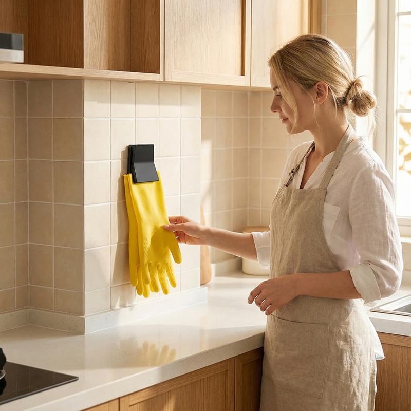 คลิปหนีบถุงมือแบบติดผนัง ตะขอแ - Rubber Glove Cleaning บทวิจารณ์และราคา