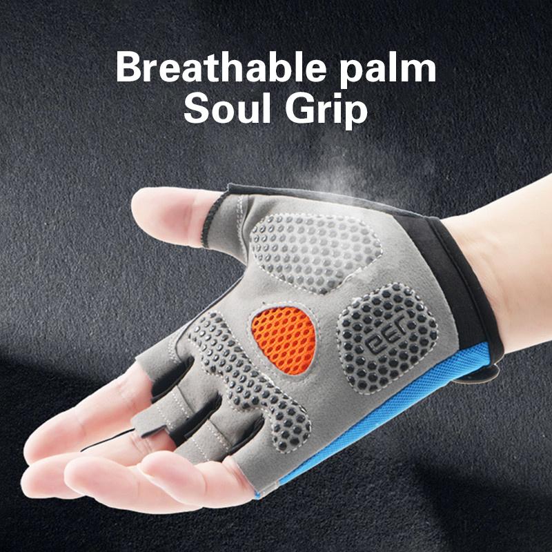 1 คู่ถุงมือปั่นจักรยานแบบครึ่ง - Fingerless Glove Knit บทวิจารณ์และราคา