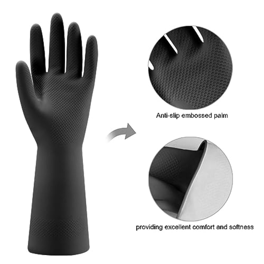 ถุงมือยางล้างจานในครัว 4 คู่ - - Dish Glove Rubber บทวิจารณ์และราคา