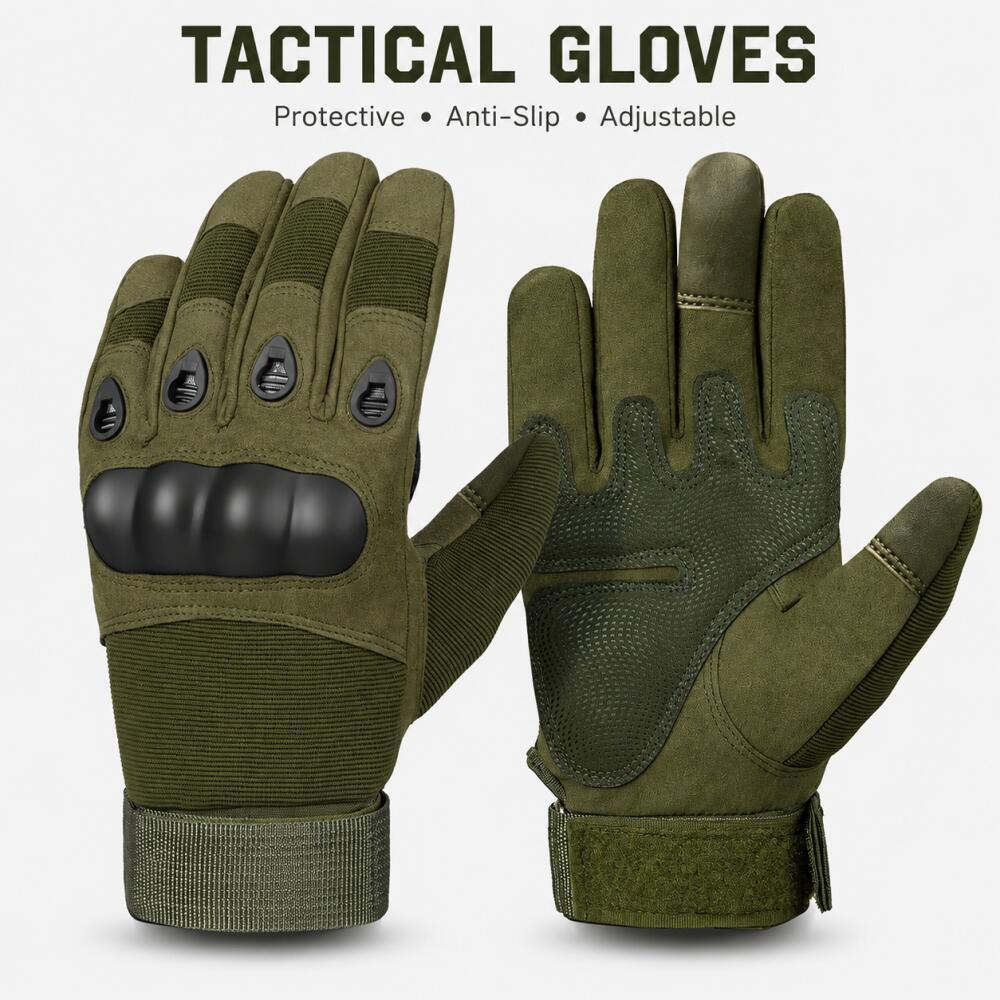 ถุงมือยุทธวิธีแบบเต็มนิ้ว พร้อ - Motorcycle Glove Knuckle บทวิจารณ์และราคา