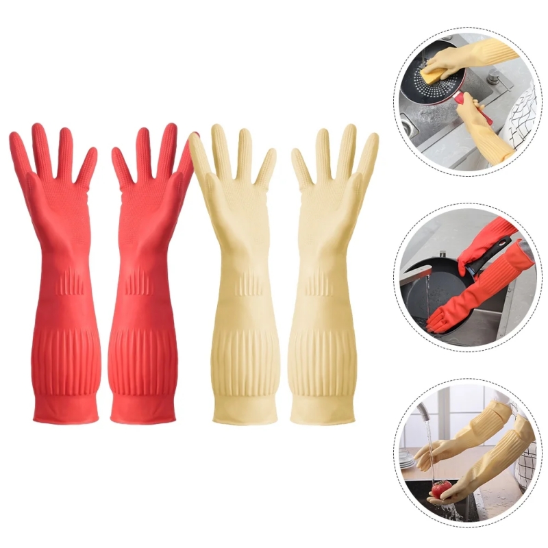 ถุงมือยางล้างจาน ถุงมือทำความส - Dish Glove Rubber บทวิจารณ์และราคา