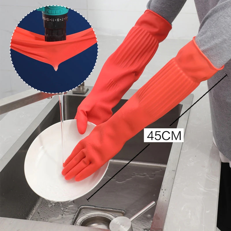 ถุงมือยางล้างจาน ถุงมือทำความส - Dish Glove Rubber บทวิจารณ์และราคา