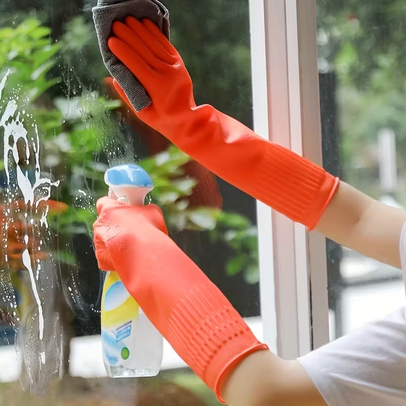 ถุงมือยางล้างจาน ถุงมือทำความส - Dish Glove Rubber บทวิจารณ์และราคา