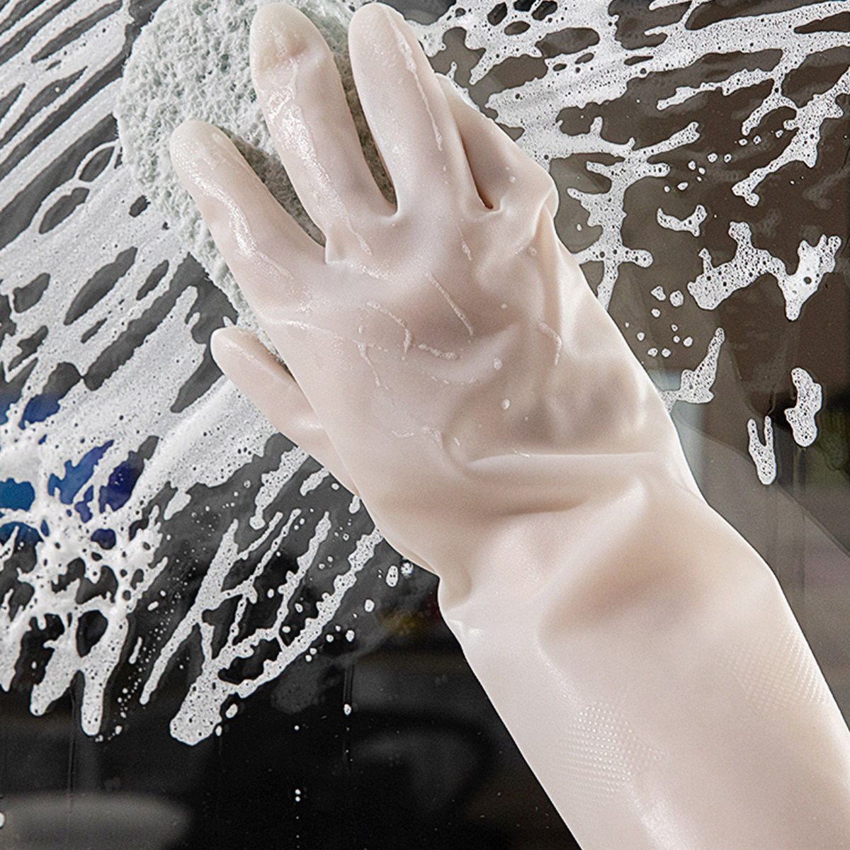 ถุงมือล้างจานกันน้ำ 1 คู่ ถุงม - Dish Glove Rubber บทวิจารณ์และราคา