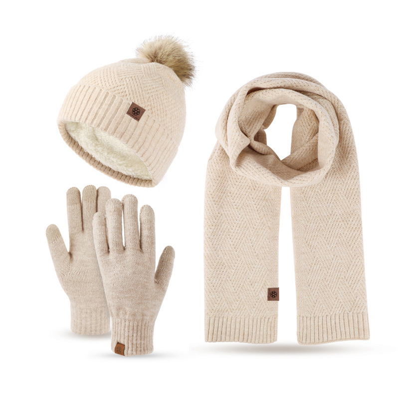 ชุดหมวกไหมพรม ผ้าพันคอ และถุงม - Wool Glove Lined บทวิจารณ์และราคา