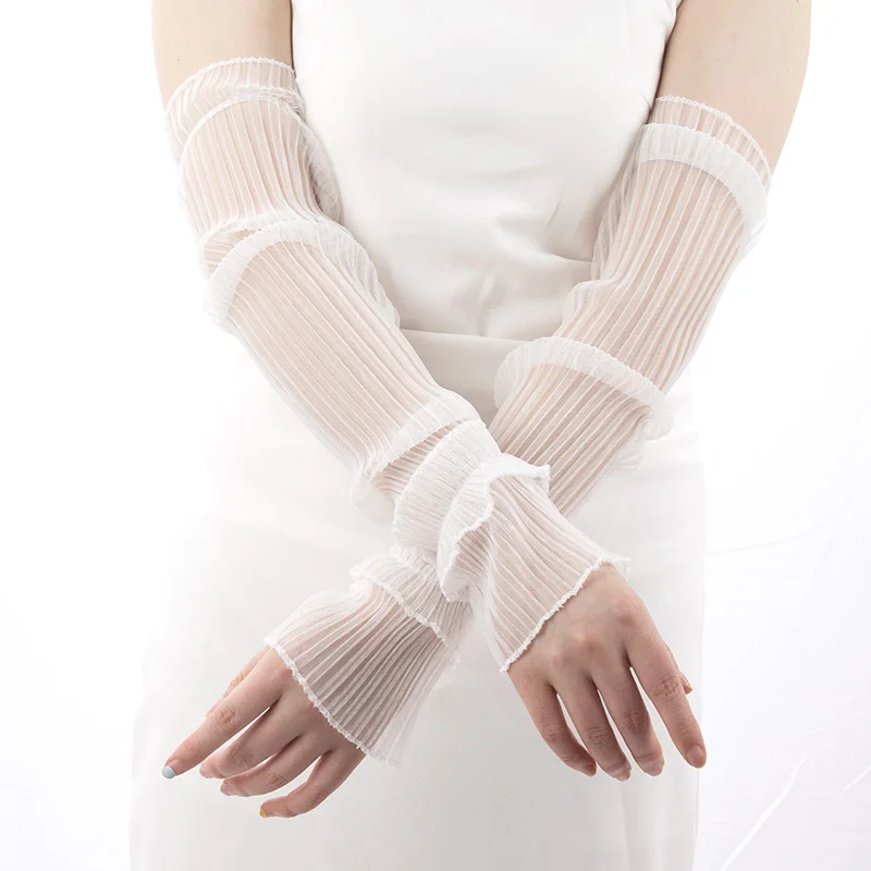 ฤดูร้อนถุงมือยาว Fingerless ผู - Fingerless Glove Knit บทวิจารณ์และราคา