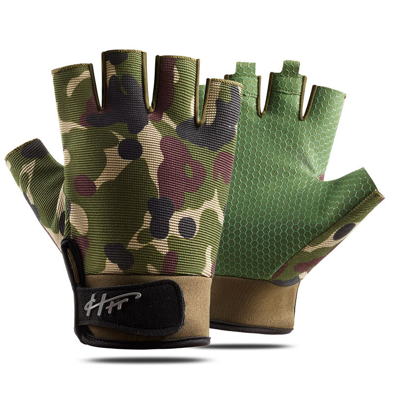 1คู่ตกปลาถุงมือเปิดนิ้ว Anti-S - Cycling Glove Padded บทวิจารณ์และราคา