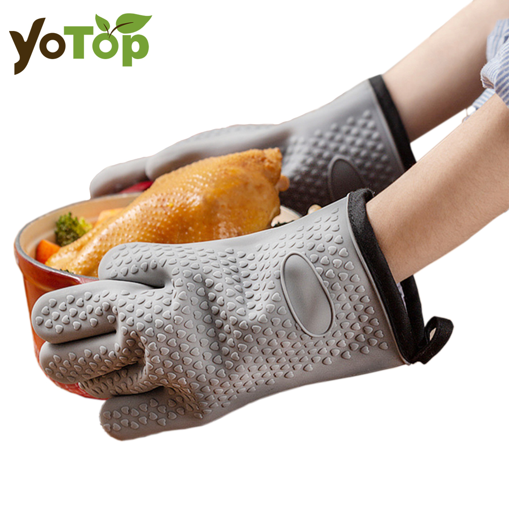 ถุงมือซิลิโคนทนความร้อนเตาอบไม - Oven Mitt Silicone บทวิจารณ์และราคา