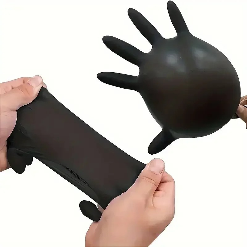1/100 ชิ้นถุงมือสีดำแบบใช้แล้ว - Latex Disposable Glove บทวิจารณ์และราคา